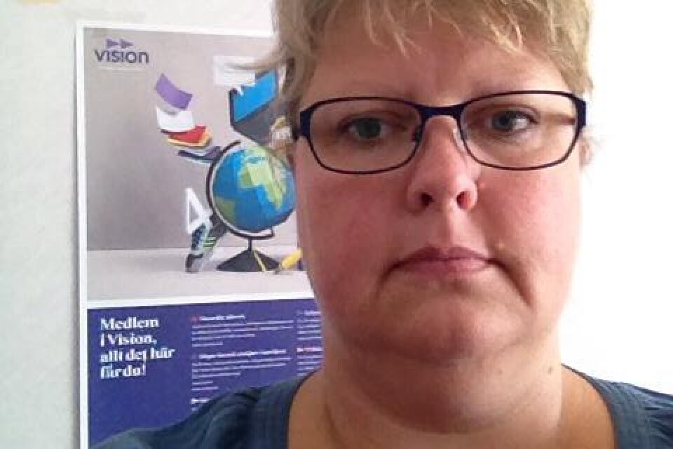 Camilla Olsson, vice avdelningsordförande för fackförbundet Vision i Region Blekinge
