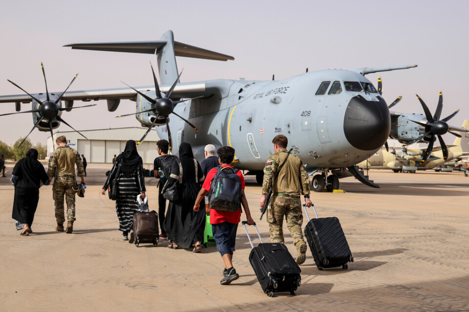 En internationell insats pågår fortfarande för att evakuera personer från Sudan. Arkivbild.