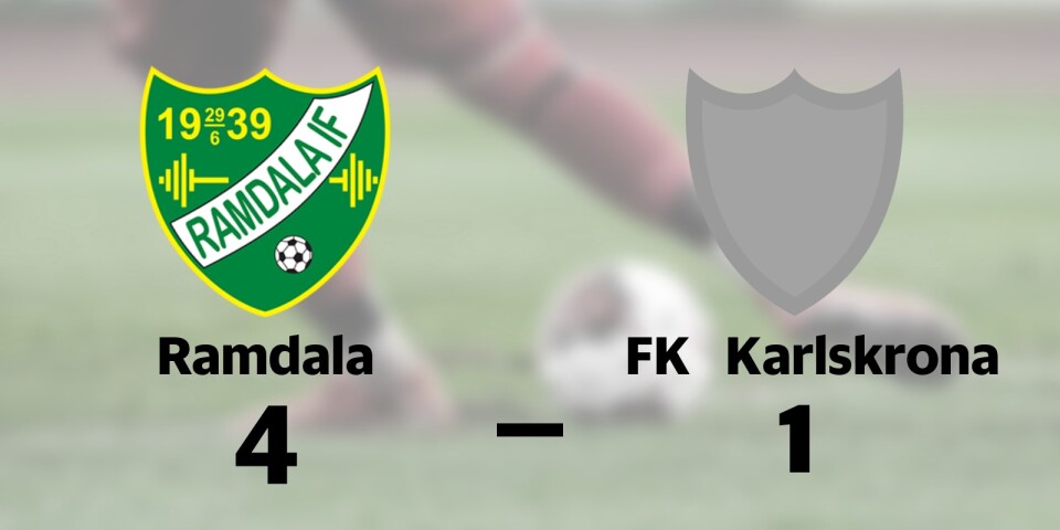 Ramdala tog rättvis seger mot FK Karlskrona