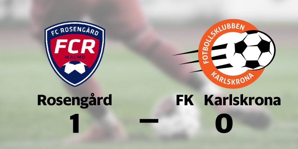 Förlust för FK Karlskrona borta mot Rosengård