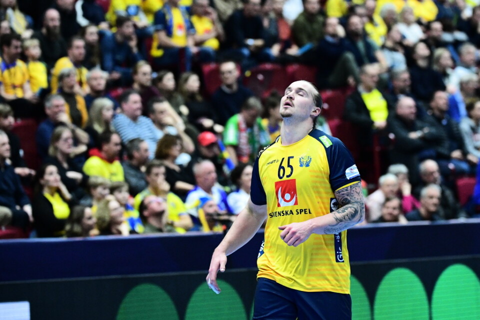 Lukas Nilsson åker inte med Sverige till handbolls-VM i Egypten i början av nästa år. Arkivbild.