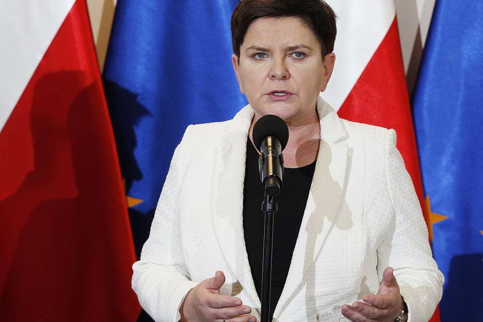 Polens förra premiärminister Beata Szydlo valdes in i EU-parlamentet i år. Arkivfoto.