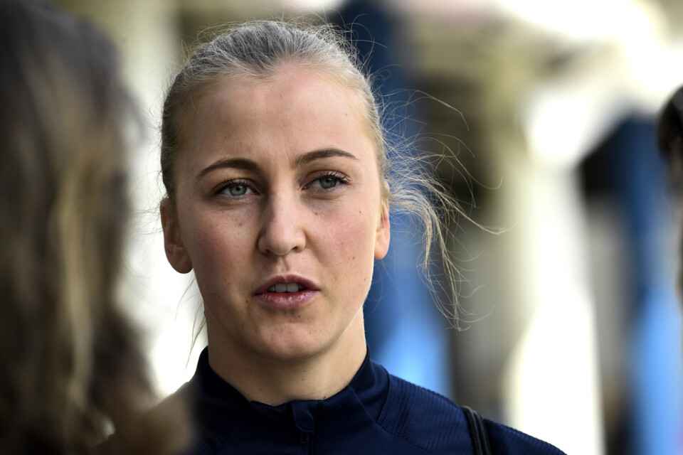 Julia Karlnernäs under landslagssamlingen under Algarve Cup tidigare i år.