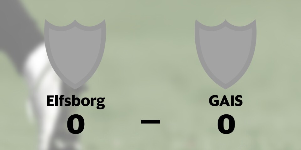 Mållös match när Elfsborg mötte GAIS