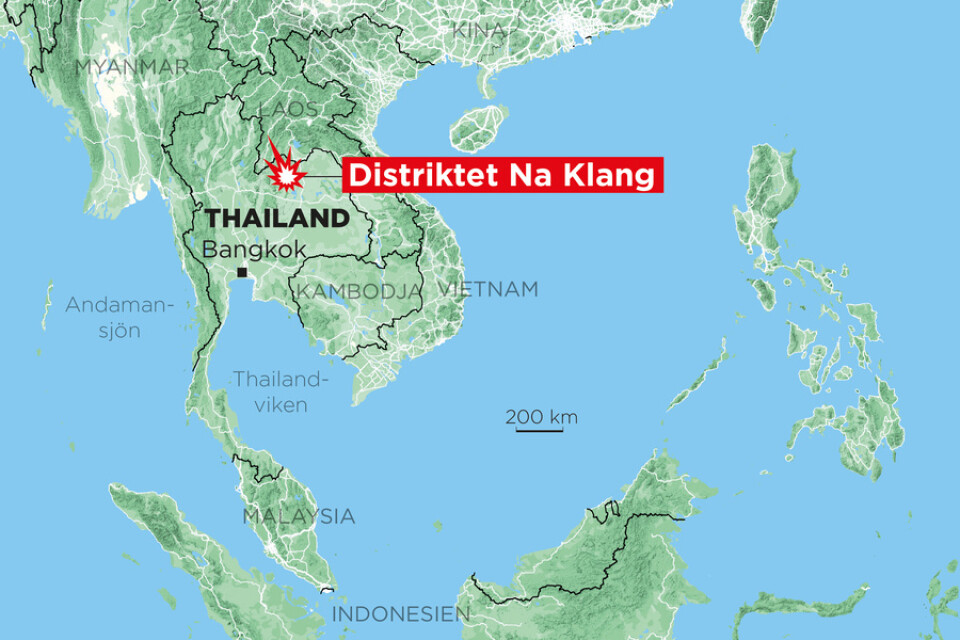 Vansinnesdådet inträffade i Na Klang, nära gränsen till Laos.