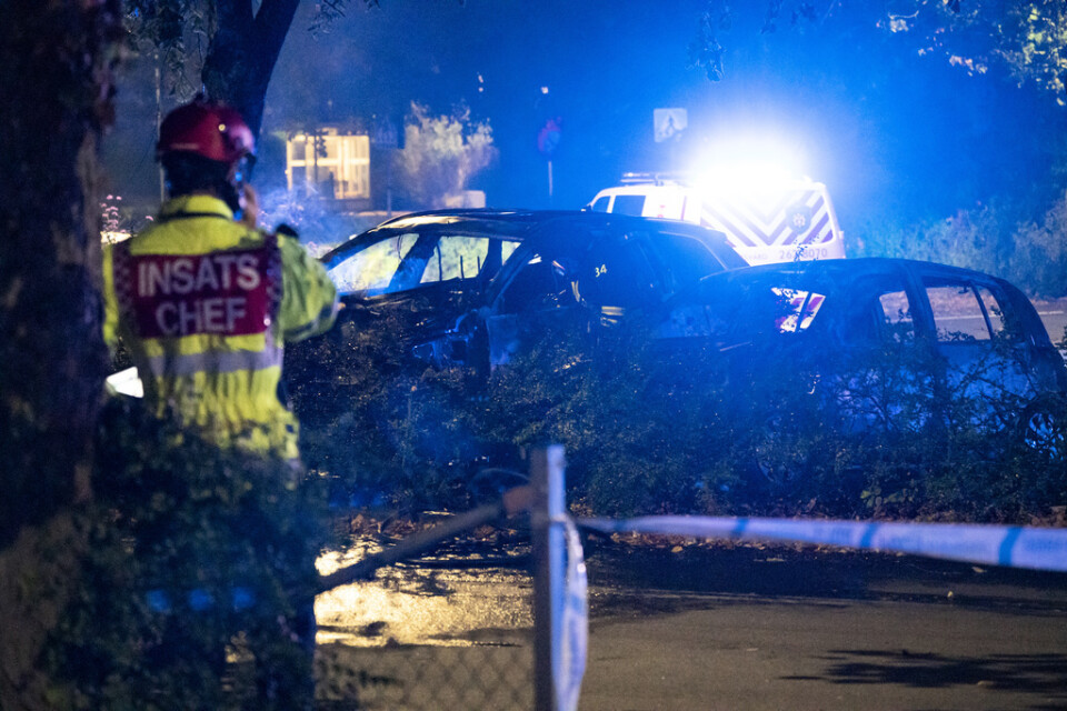 Ett VMA utfärdades i Svedala efter att en bil börjat brinna.