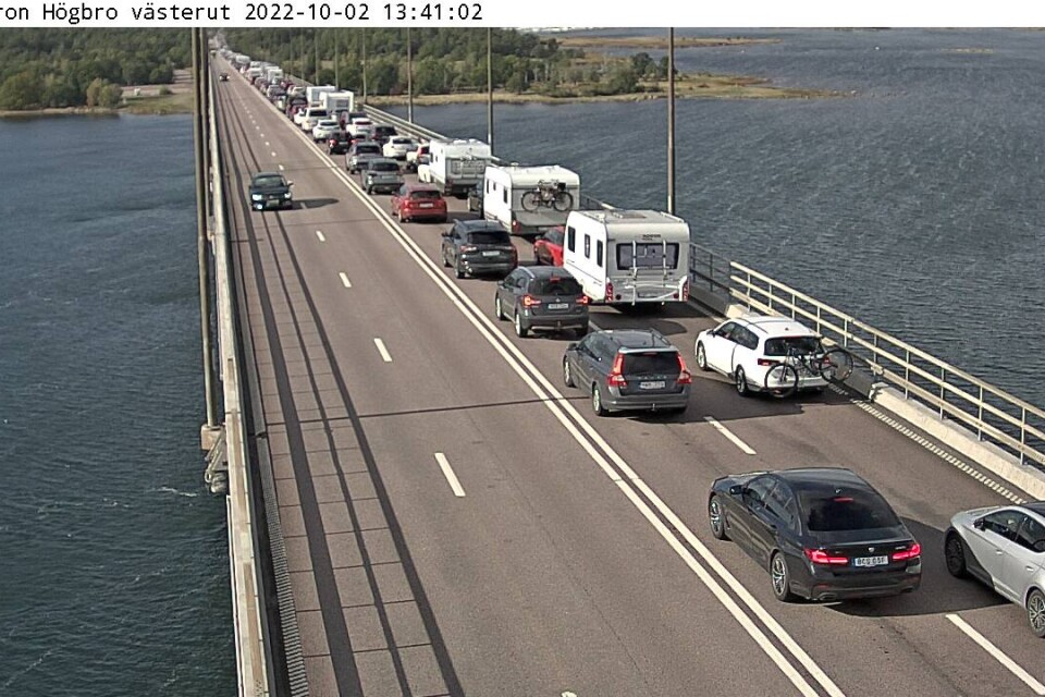 Från Trafikverket webbkamera på Ölandsbron.