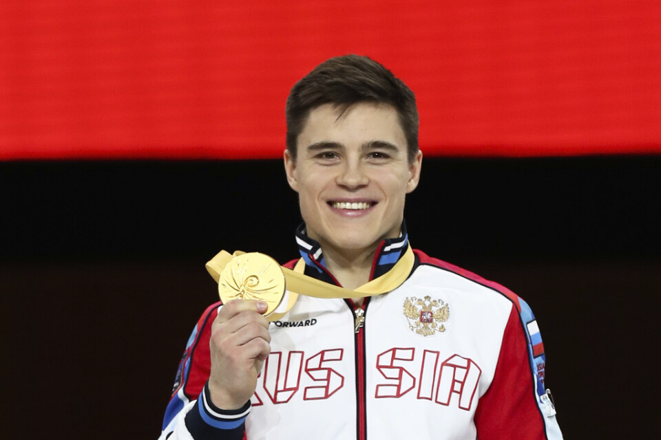 Nikita Nagornyj är en av gymnastikens storstjärnor och tog tre VM-guld förra året. Arkivbild.
