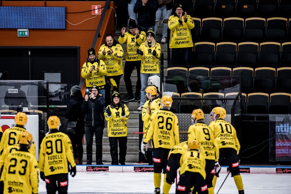 Åby/Tjuredas fans under kvalet till Elitserien i våras.