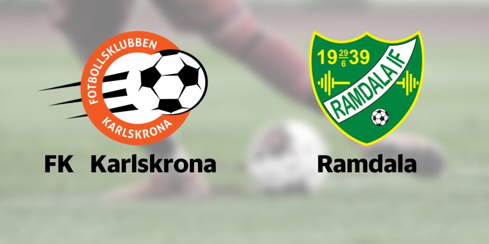 FK Karlskrona vill ha revansch i mötet med Ramdala