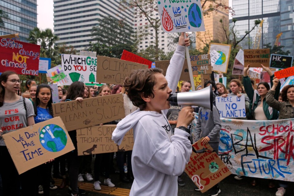 15 mars 2019. Klimatprotester över hela världen inspirerade av Greta Thunberg.