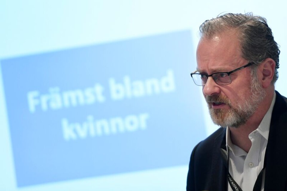 Brottsförebyggande rådets generaldirektör Erik Wennerström presenterade trygghetsundersökningen i Sälen.
