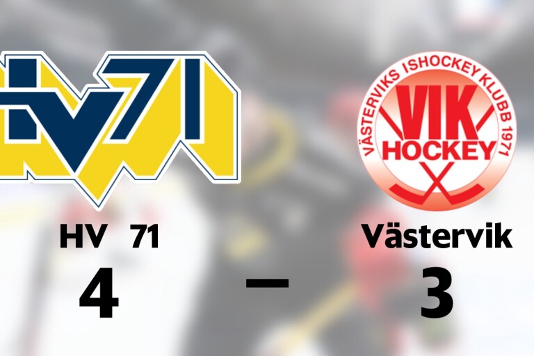 Tuff match slutade med seger för HV 71 mot Västervik