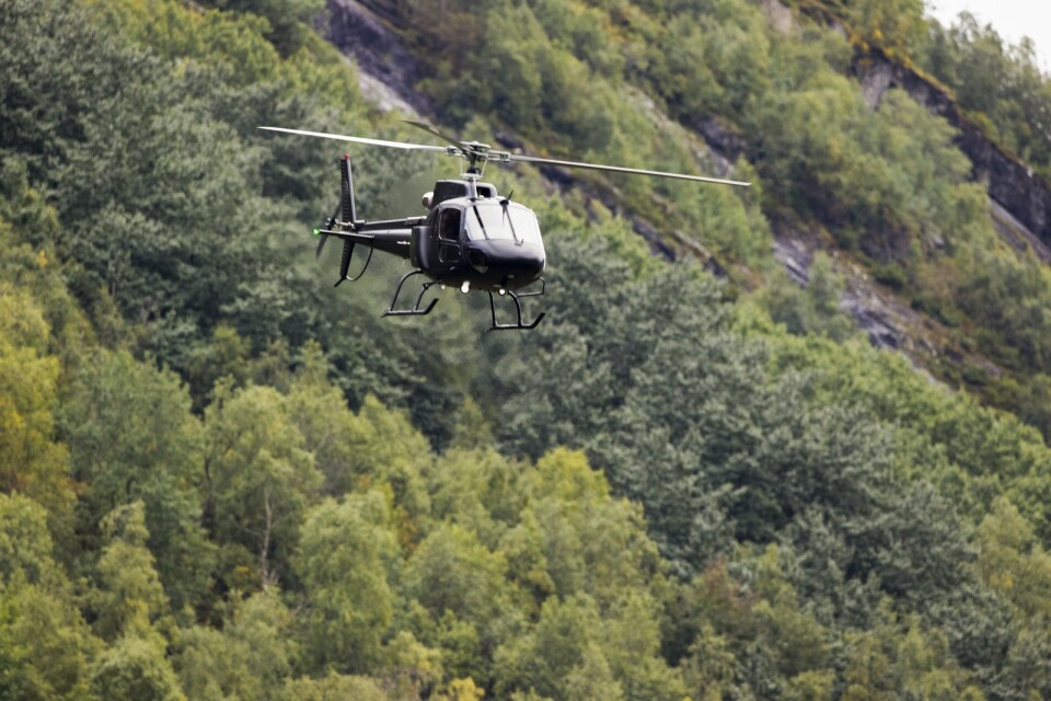 Den här helikoptern har inget med åtalet i Skaraborg att göra. Arkivbild.