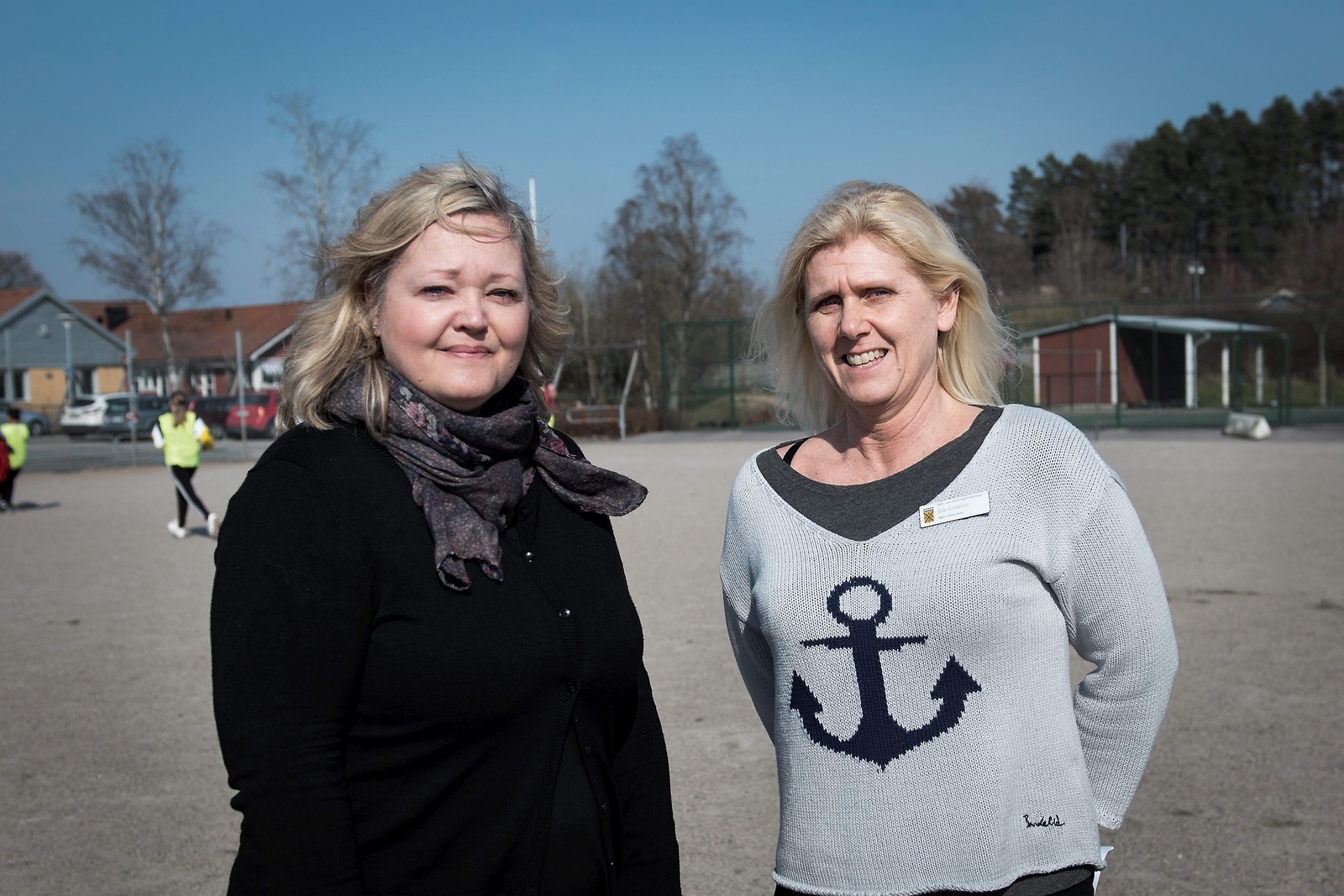 Erika Nilsson, sportchef i Vittsjö GIK, och Eva Almström, rektor på Vittsjö skola. Foto: sofia Åström