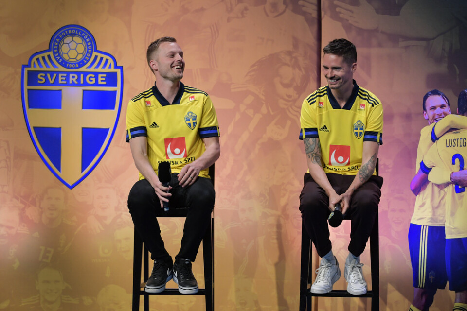 Sebastian Larsson, vänster, och Mikael Lustig.