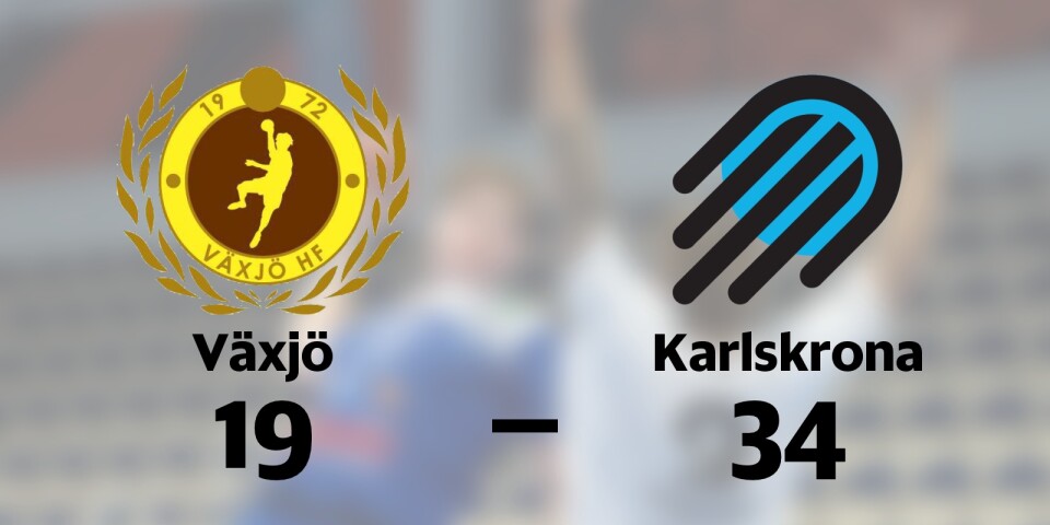 Växjö HF förlorade mot Karlskrona
