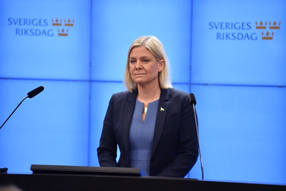 Avgående statsminister Magdalena Andersson (S).