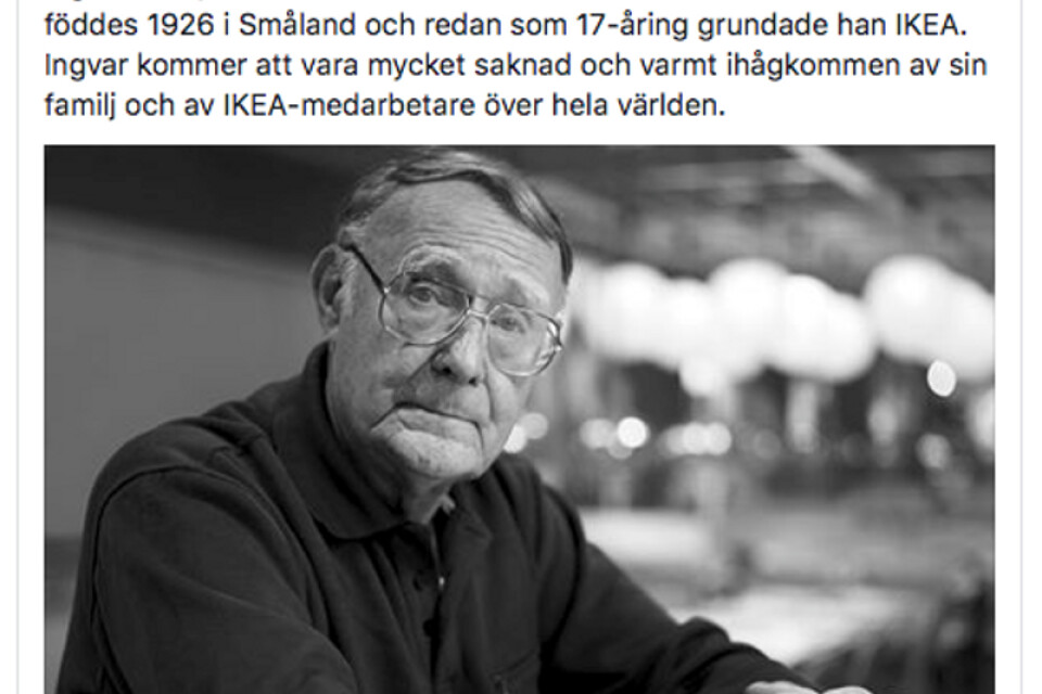 På bara några minuter fylldes Ikeas Facebooksida med kondoleanser.