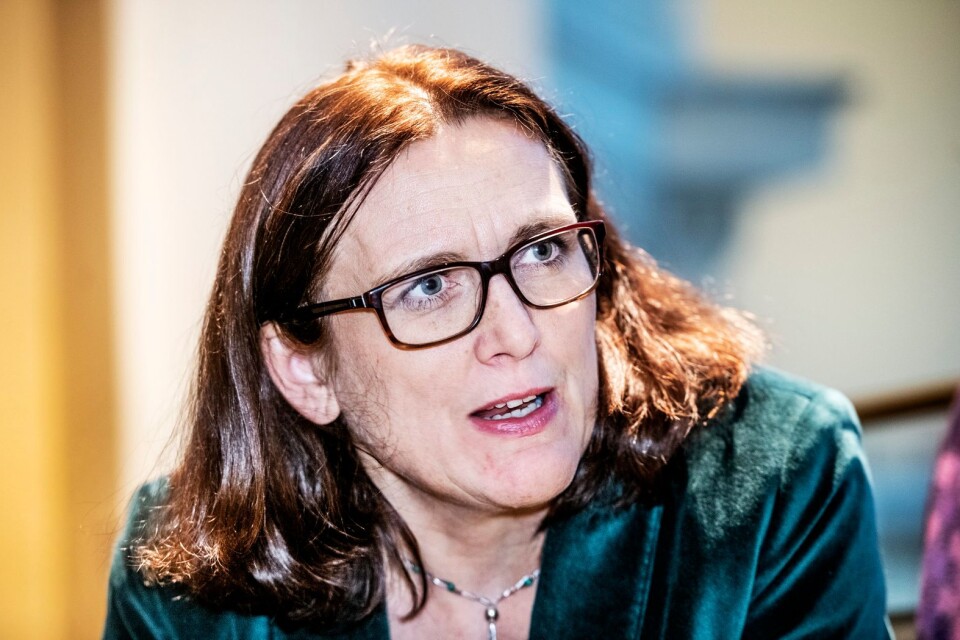 Cecilia Malmström, EU:s handelskommissionär har tidigare sagt att hon är på väg att lämna politiken.
