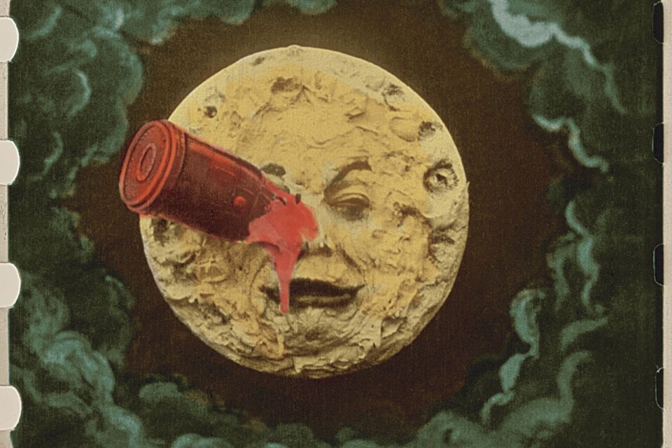 En bild från Georges Méliès film ”Le Voyage dans la Lune” (”Resan till månen”), från 1902.