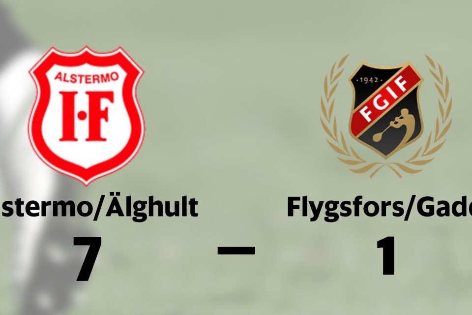 Alstermo/Älghult vann mot Flygsfors/Gadd