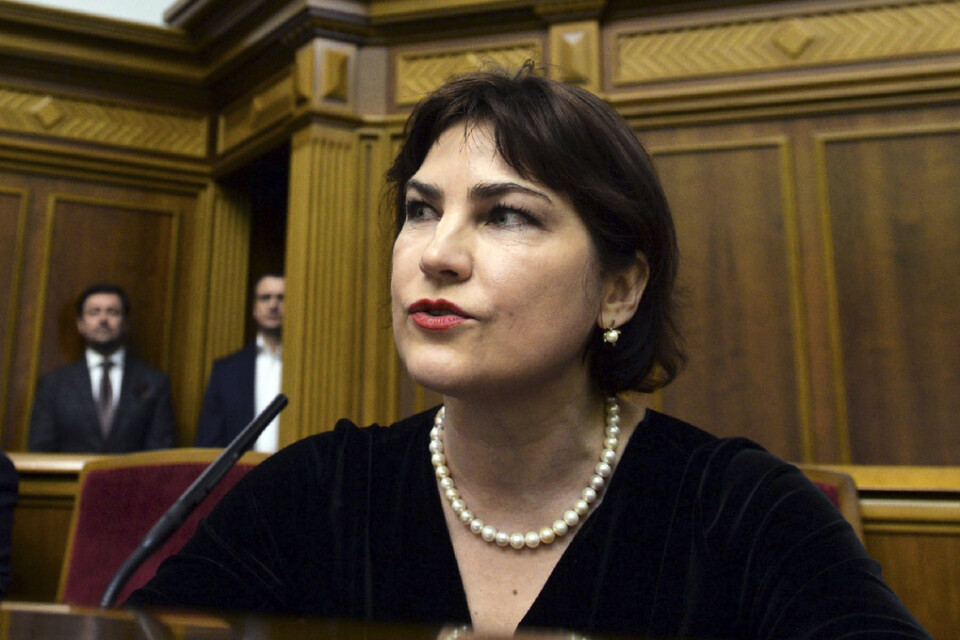 Ukrainas statsåklagare Iryna Venediktova ansvarar för att utreda ryska krigsbrott. Här är hon i rätten vid ett annat tillfälle. Arkivbild.