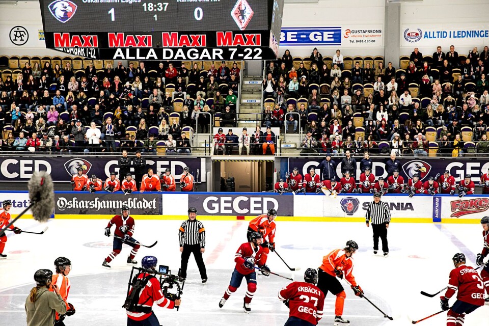 Flera hundra statister slöt upp när Eagles så kallade ”money shot” – seriens stora scen – spelades in i Be-Ge Hockey Center i oktober. Nu är det dags för SVT-premiär för serien.