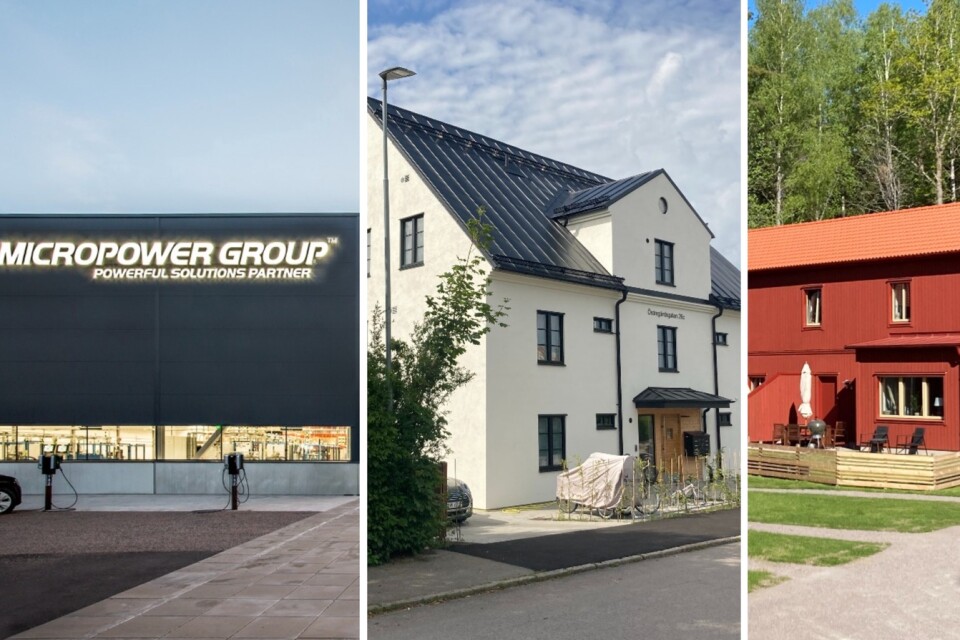 Montage. De tre finalisterna till årets byggnadspris i Växjö 2022.
