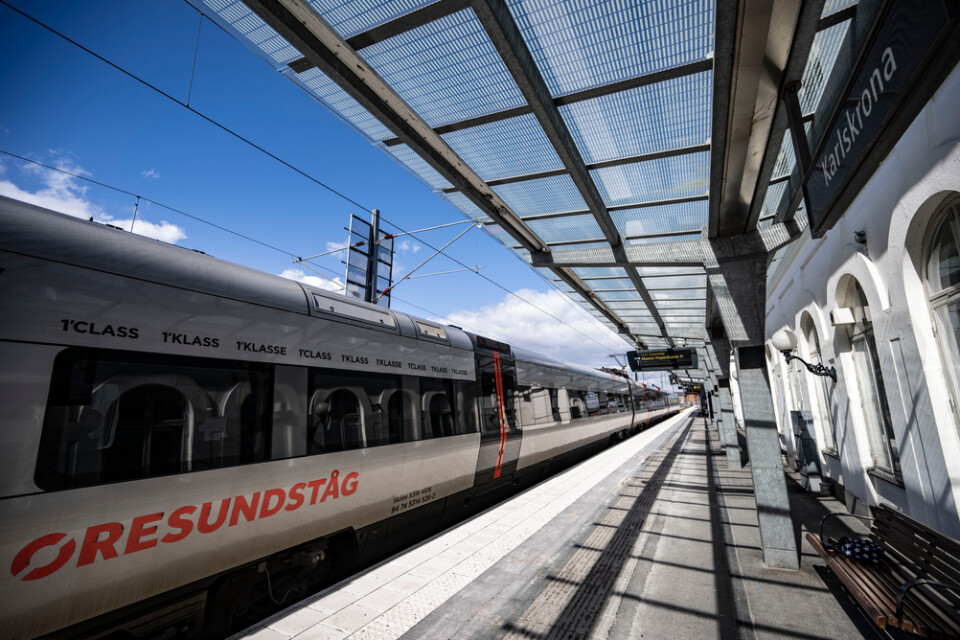 Ett signalfel gör att inga tåg kan åka mellan Sverige och Danmark. Arkivbild.
