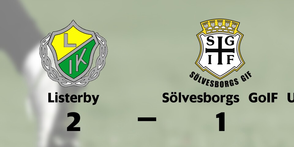 Listerby avgjorde i första halvlek mot Sölvesborgs GoIF U