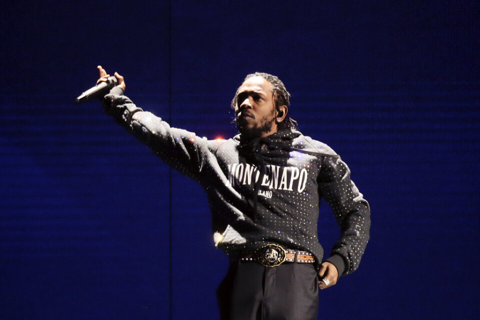 Kendrick Lamar gör en spelning i Avicii arena i Stockholm i oktober. Arkivbild.