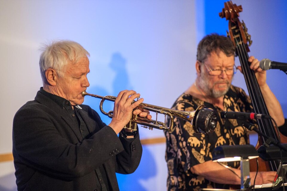 Jan Allan och Palle Danielsson, jazzelit sedan 50 år. Foto: Lasse Fagerberg