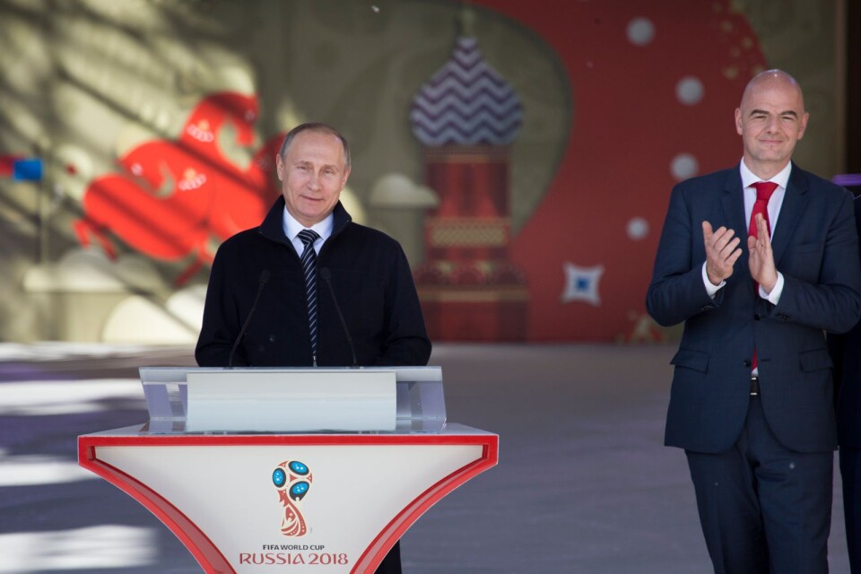 Vladimir Putin och Gianni Infantino.