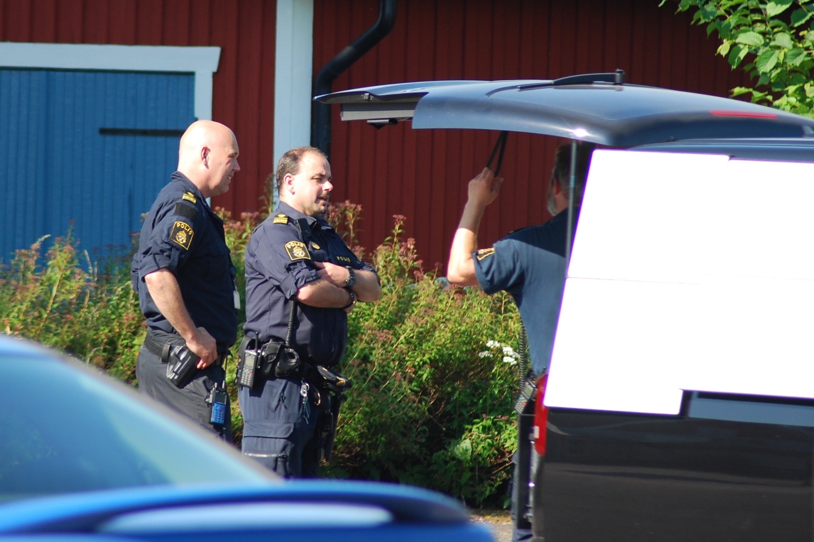 Polisinsatsen pågår i Hästveda.