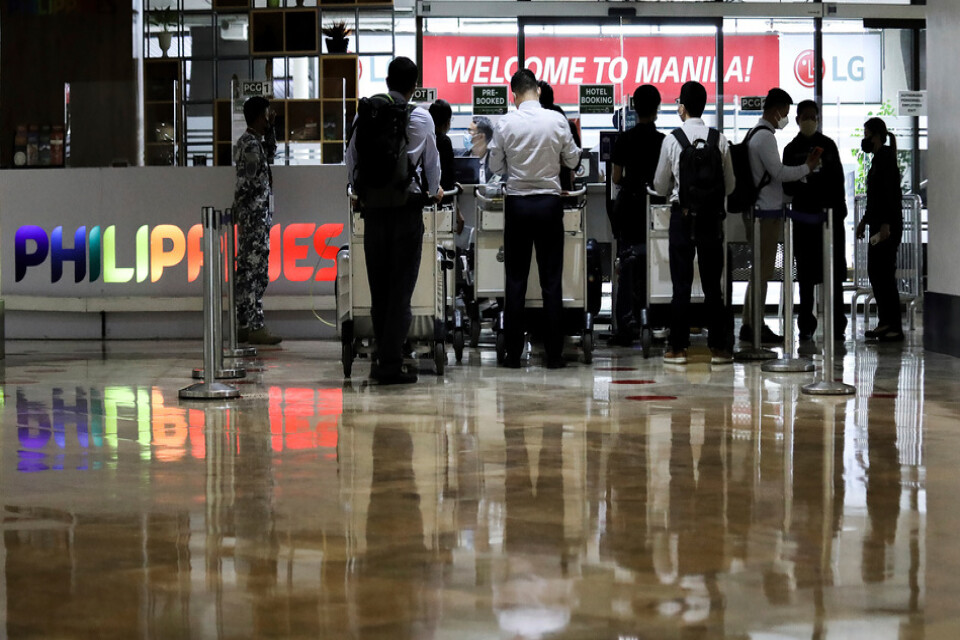 Ett tekniskt fel på flygplatsen i Manila har gjort att tusentals resenärer inte kommit i väg som planerat i Filippinerna. Arkivbild.