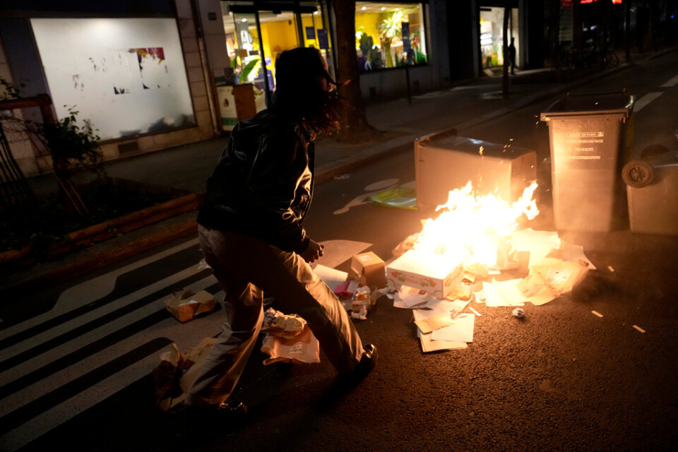 Protesterna fortsätter i Frankrike på söndagen. Arkivbild.