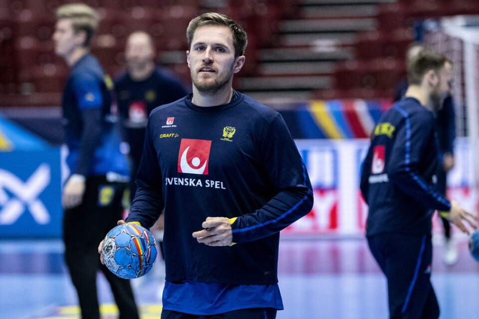 Albin Lagergren tränade med Sverige i torsdags och hoppas på spel mot Norge på söndag. Arkivbild.