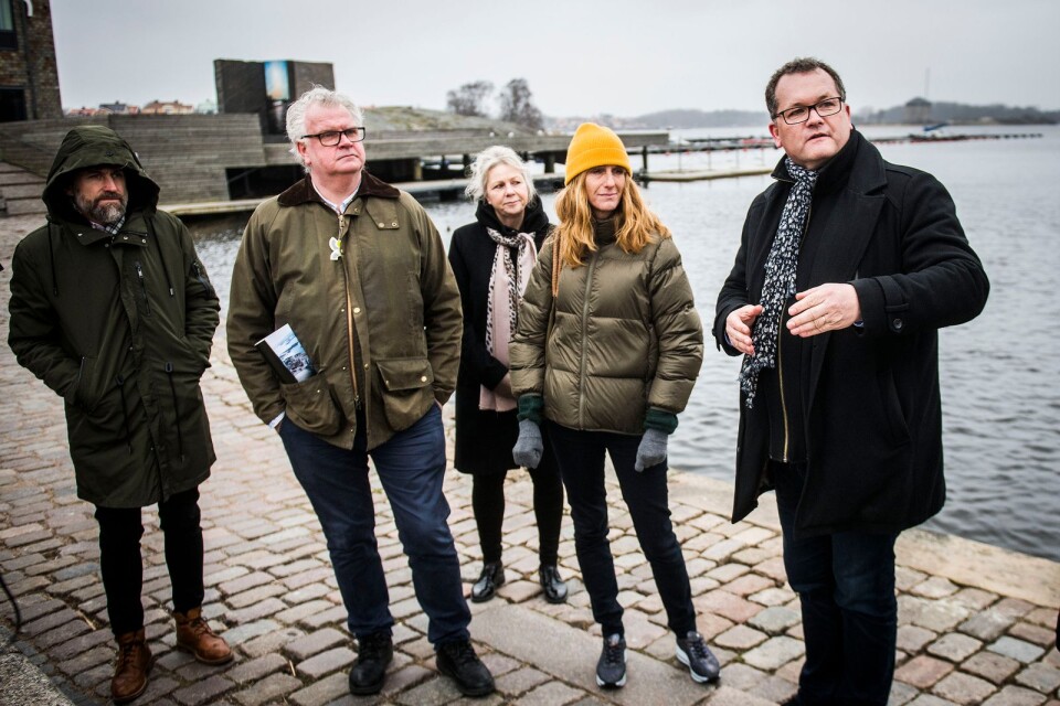 Juryn från Svenska stadskärnor fick även en båttur runt Trossö under besöket.