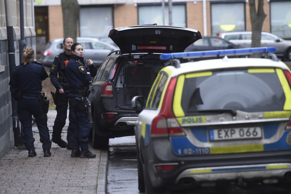 Inbrottsförsöket skedde i ett trapphus på Vendesgatan i Kristianstad vid 14-tiden på fredagen.