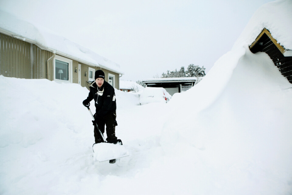 Rikligt med snö på ingång i Norrland. Arkivbild.