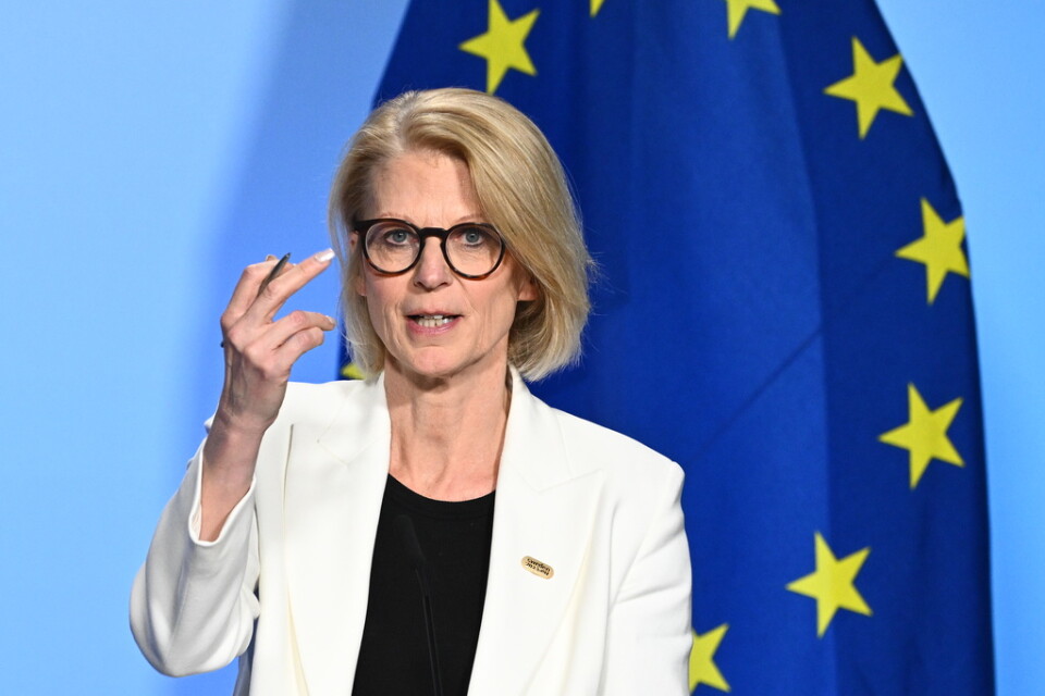 Finansminister Elisabeth Svantesson (M) uttalar sig om bojkotten av Marabou. Arkivbild.
