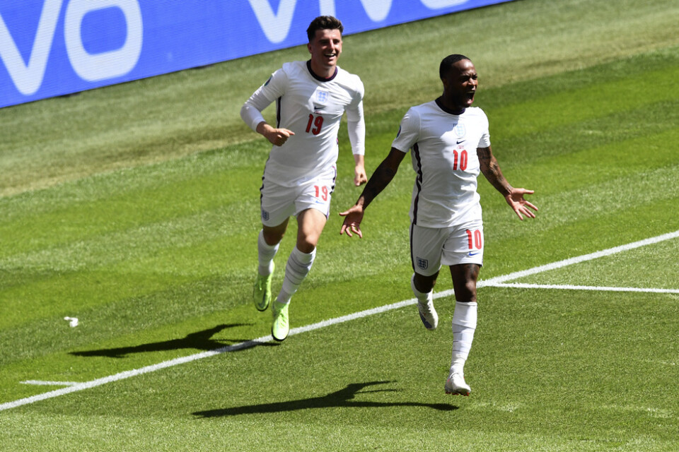Englands Raheem Sterling gjorde det avgörande målet mot Kroatien.