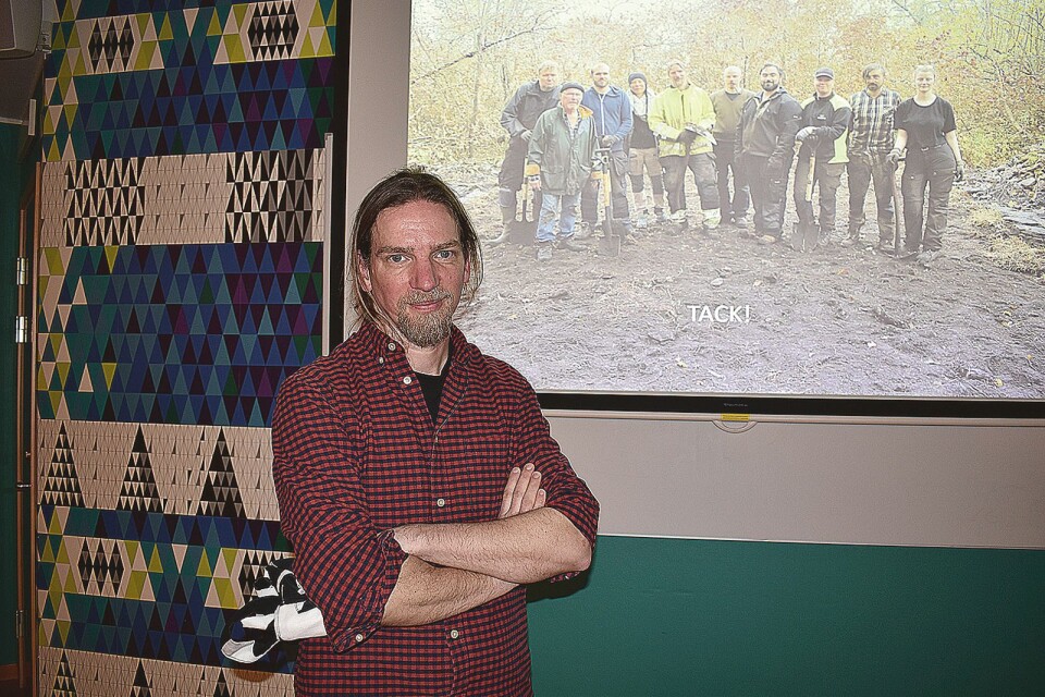 Arkeologen och lektorn Ludvig Papmehl-Dafay höll lunchföredrag om järnåldersbyn i Gamla Skogsby på Kalmar läns museum.