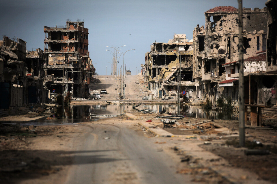 Stora delar av Sirte ödelades i samband med försöken att driva ut terrorgruppen IS ur staden. Arkivbild från 2016.