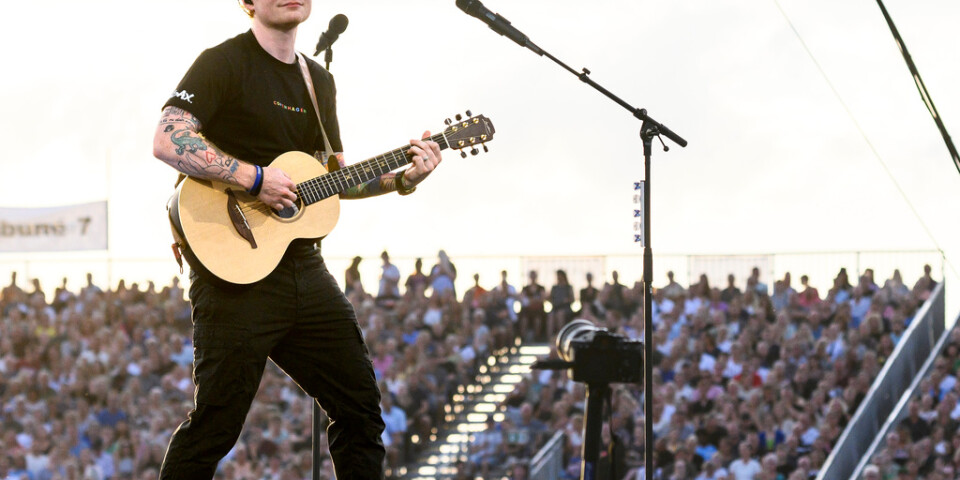 Brittiske Ed Sheeran uppträdde i Köpenhamn i början av augusti, en vecka senare äntrar han Ullevis scen för två konserter. Arkivbild.