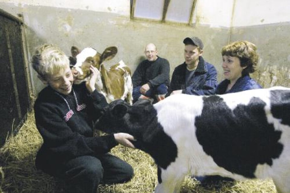 Glad överraskning. Mjölkkorna är det centrala i Peter och Marie Svenssons lantbruk och i går belönades de med BLT:s odlarpris 2006. "Överraskande, men roligt" beskriver Peter Svensson utmärkelsen. Foto: bo åkesson