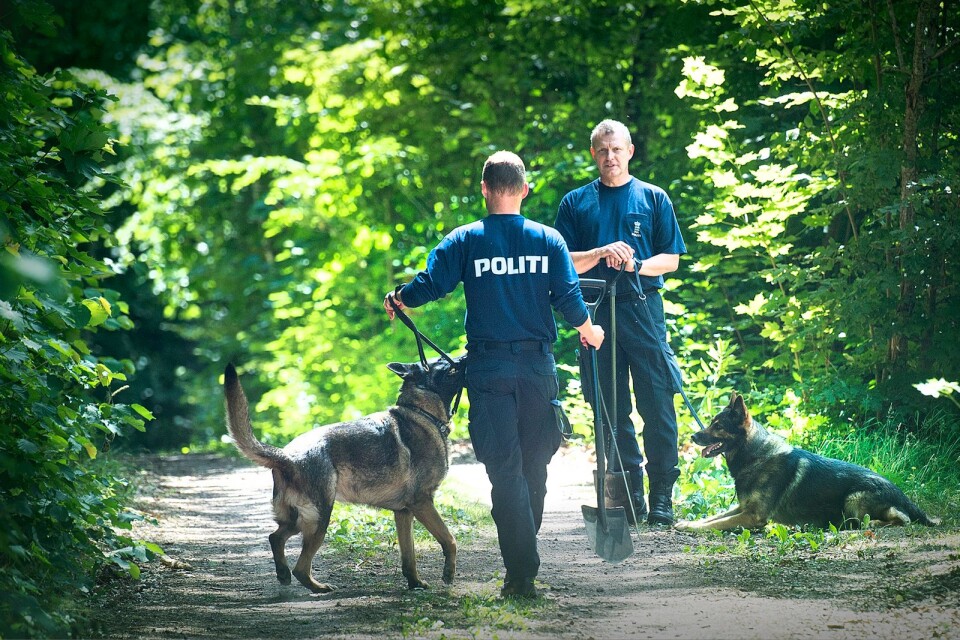 Dansk polis sökte efter Lelle vid Kaffatorp.