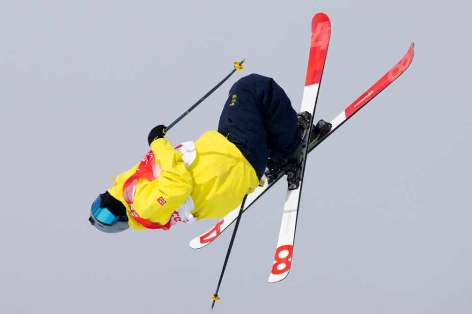 Jesper Tjäder i OS-tävlingen i slopestyle. Arkivbild.