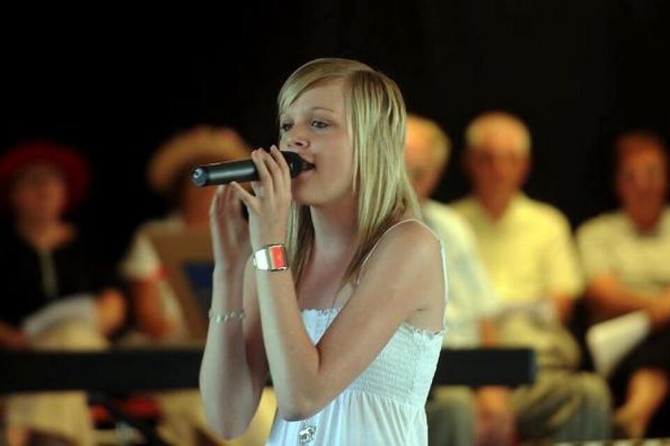 Rebecca Lennartsson rörde publiken med sin version av Christina Aguileras "Hurt". Bild: Willy Alm.